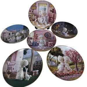 Precious Moments Classic Plate Collection of 6 Vintage 1993-94